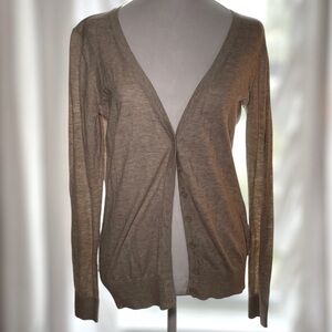Alexander + David Basic Open Front LS Soft Knit Cardigan Sweater W/Pockets